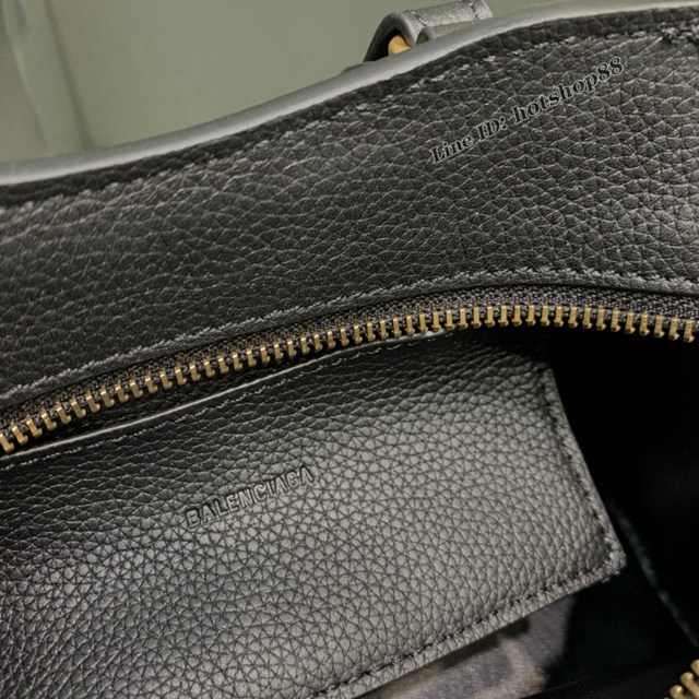 Balenciaga專櫃爆款荔枝紋黑配金扣手袋手提包 638512 巴黎世家小號Neo Classic機車包 fyj1453